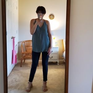LOFT Green Strappy Cami